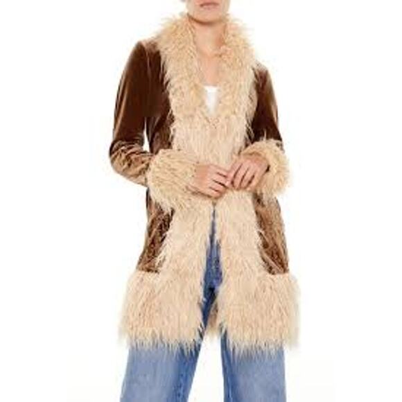 Forever 21 Penny Lane Version Of FP Still Water Moonglow Coat Size Small NEW - Picture 2 of 15